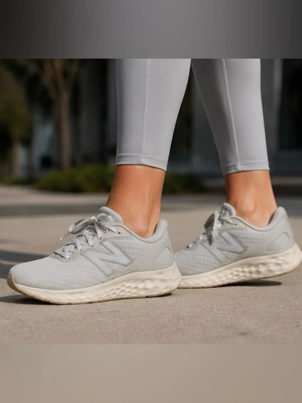 New Balance Women's Light Gray Athletic Sneakers